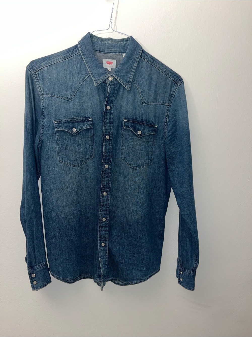 Levi's Blue Denim Western Shirt with Snap Pockets